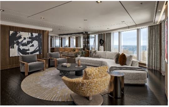 The Skyview Regent Suite’s is the largest all-inclusive, ultra-luxury cruise ship suite in history