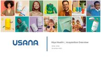 USANA Health Sciences Announces Strategic Acquisition of Hiya Health